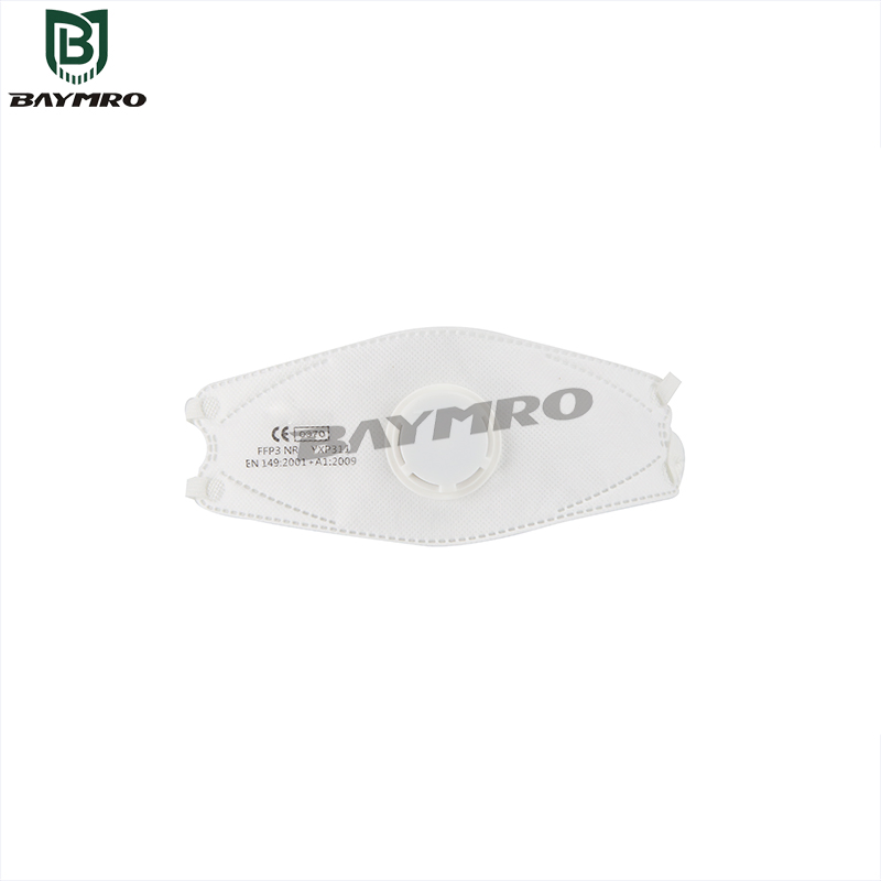 Mascarilla desechable en forma de boca de pez de cuatro capas, a prueba de polvo, no tejida, con válvula de seguridad protectora según AS/NZS 1716