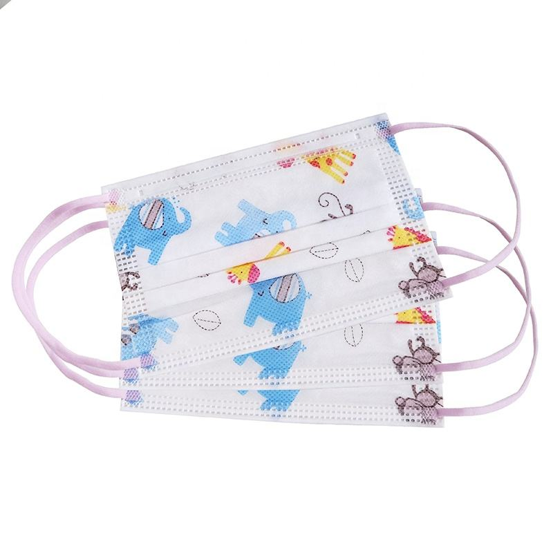 Mascarilla desechable de tela no tejida suave con lazo para las orejas para la seguridad escolar y uso diario