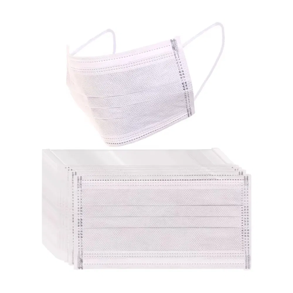 3-Ply Mascarillas desechables anti polen envueltas individualmente para adultos para el hogar, la escuela, la oficina y al aire libre