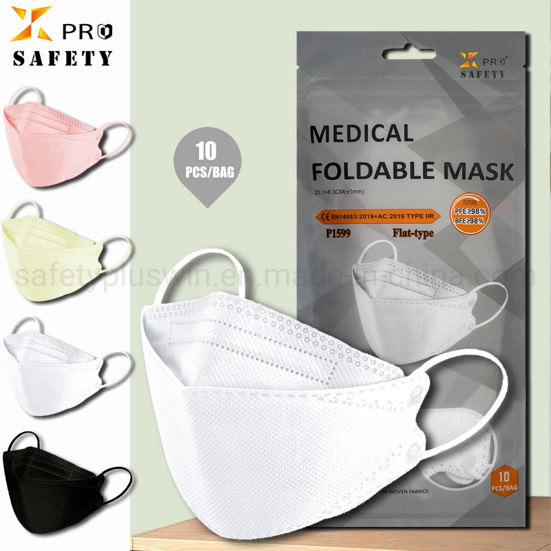 Fábrica lista para enviar mascarilla facial personalizable en color suave y cómoda Bfe 99% para uso diario y protección