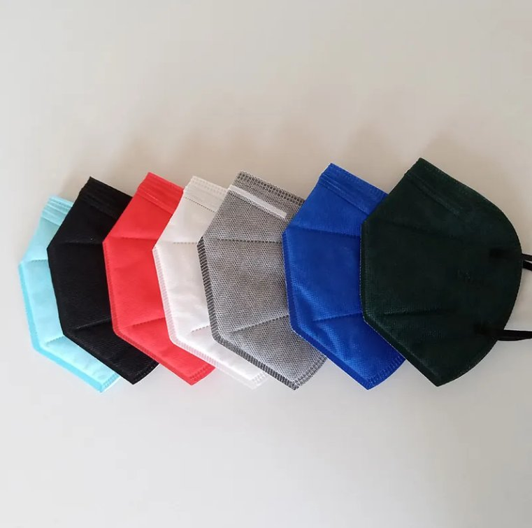 Mascarilla desechable negra al por mayor 5 capas respirador para protección personal