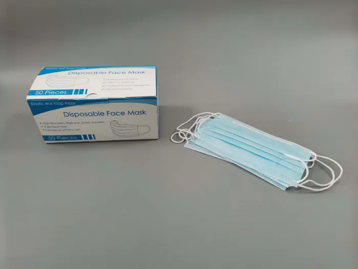 3 Capa de mascarilla desechable colgante para la cara