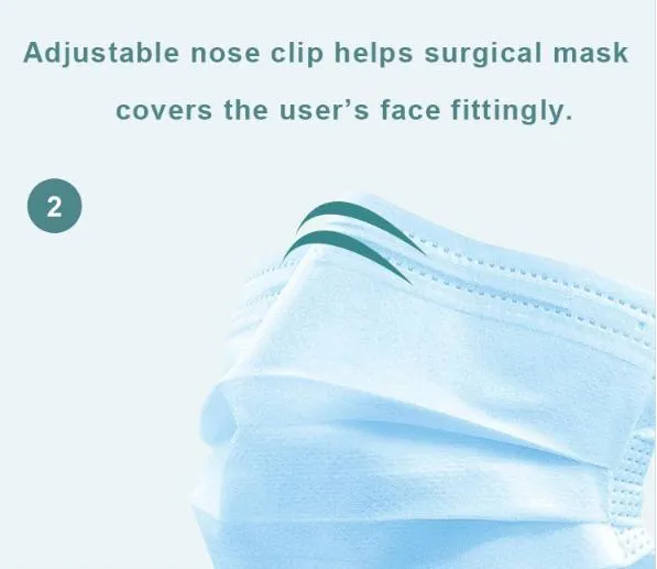 Mascarilla facial civil desechable no tejida 3ply