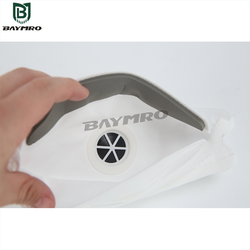 Mascarilla desechable en forma de boca de pez de cuatro capas, a prueba de polvo, no tejida, con válvula de seguridad protectora según AS/NZS 1716
