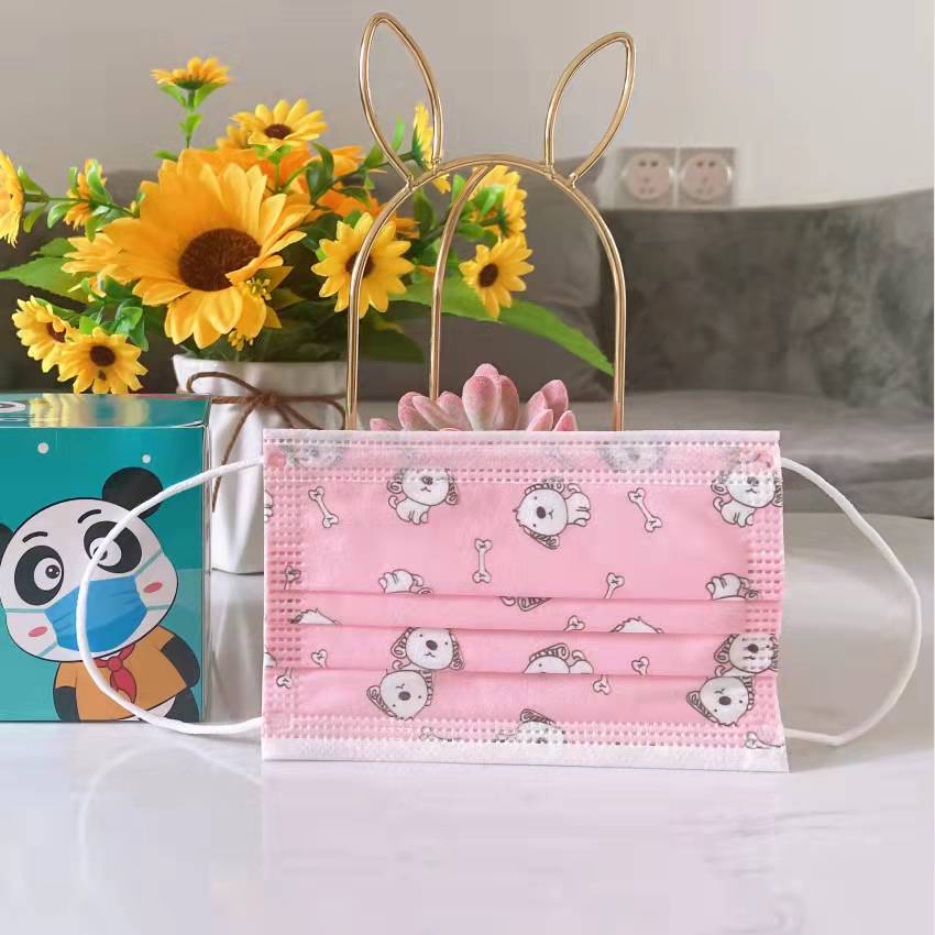 Máscara desechable de tela con estampado navideño 3 Ply, máscara civil protectora contra el polvo para uso diario de adultos y niños