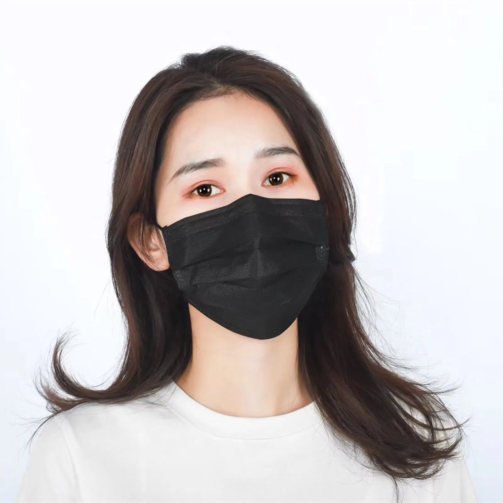 Mascarilla Médica Desechable 3ply Mascarilla Negra con Ganchos para las Orejas CE En14683 Estándar FDA Bfe99%
