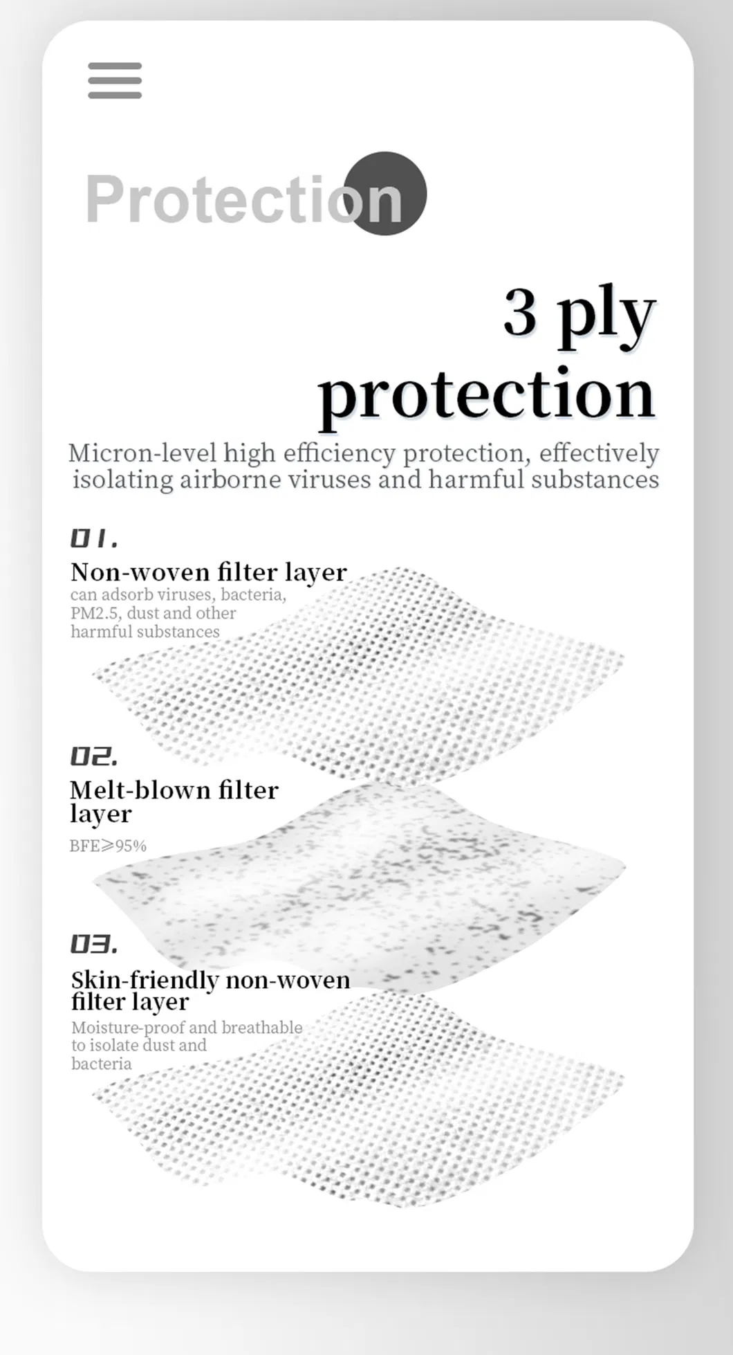 Capas mascarilla