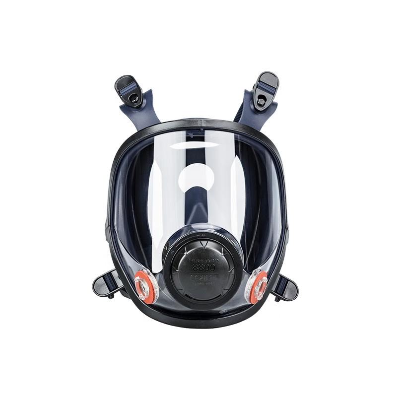 Mascarilla de gas de silicona de doble cartucho para uso industrial, protección respiratoria de seguridad para el trabajo
