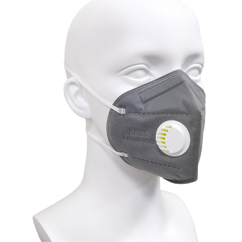 KN95 Mascarilla con válvula 5 Equipos de protección personal desechables de múltiples capas contra el polvo