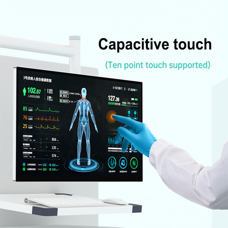 21.5 Inch FHD 1080P Vesa Mounted IPS Hdr Touchscreen Metal Frame Industrial Machine Monitor Security CCTV Display Machine Monitor Medical Grade