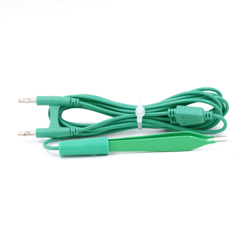 Disposable Esu Tweezers Irrigation/Dripping Electrosurgical Coagulation Bipolar Forceps Assembled with Cable
