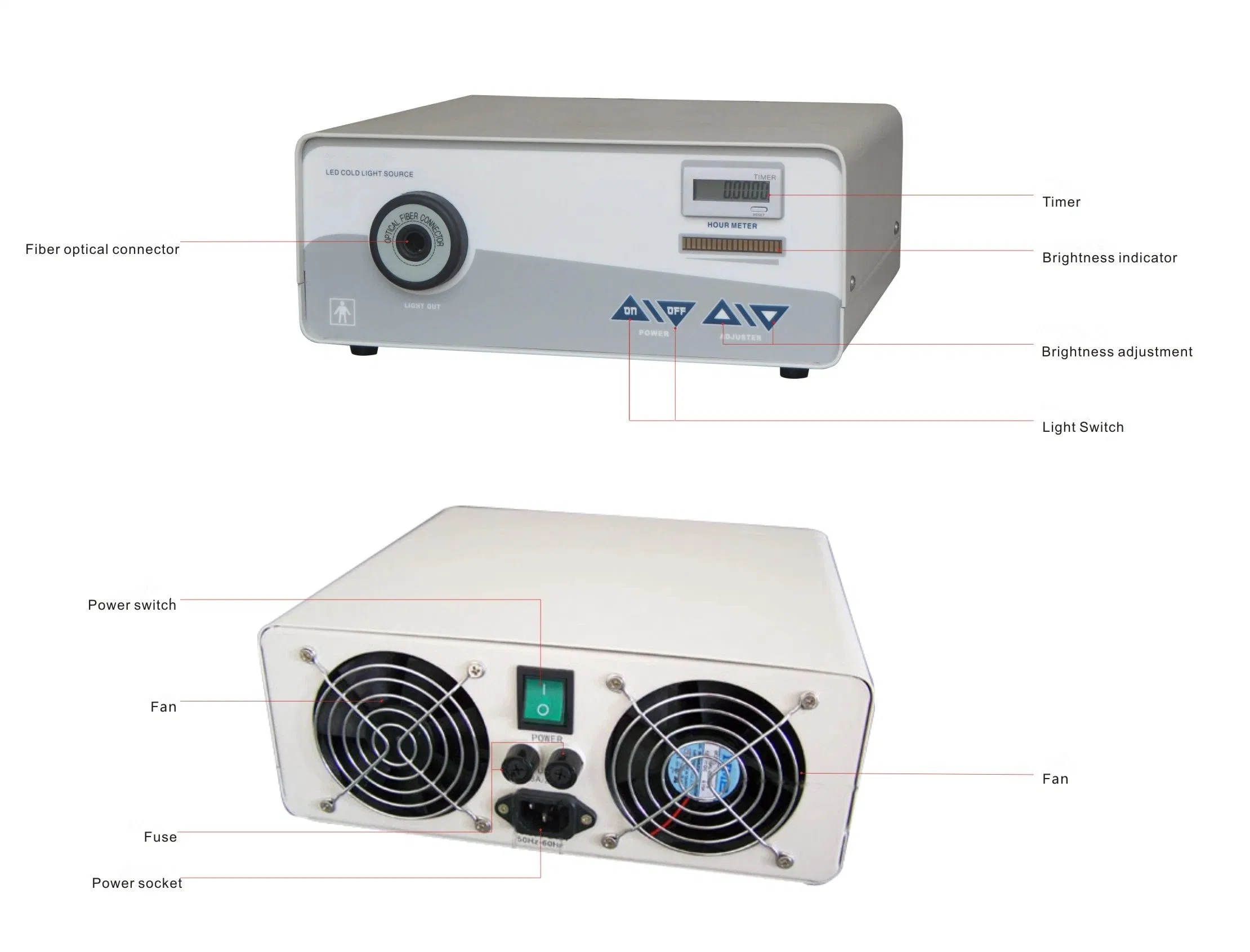 High Quality Ent Endoscope Medical Diagnose Cold Light Source for Endoscopic Camera System