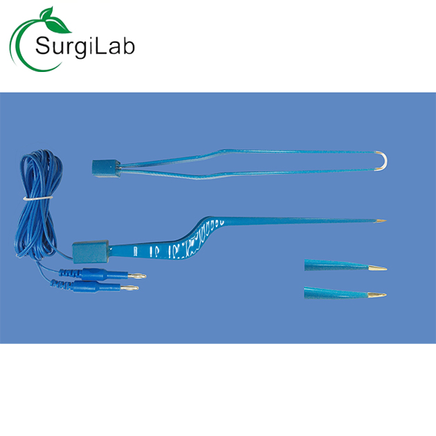 Single Side Drip Bipolar Forceps for Neurosurgery Electrosurgical Instruments