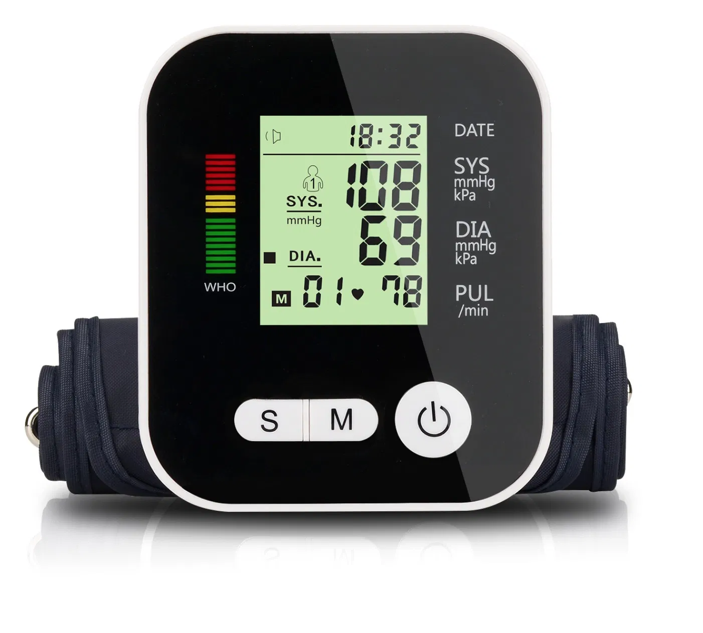 Medical Grade Upper Arm Blood Pressure Monitor with One Button Operation