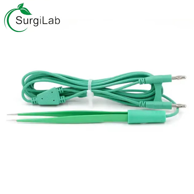 Conductive &amp; Accurate Coagulation Premium Bayonet Esu Bipolar Forceps for Electrosurgical