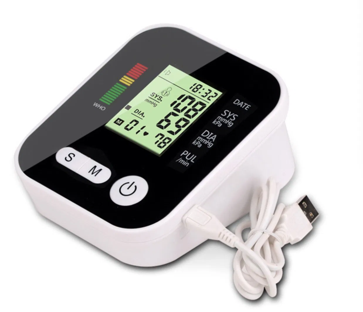 Medical Grade Upper Arm Blood Pressure Monitor with One Button Operation
