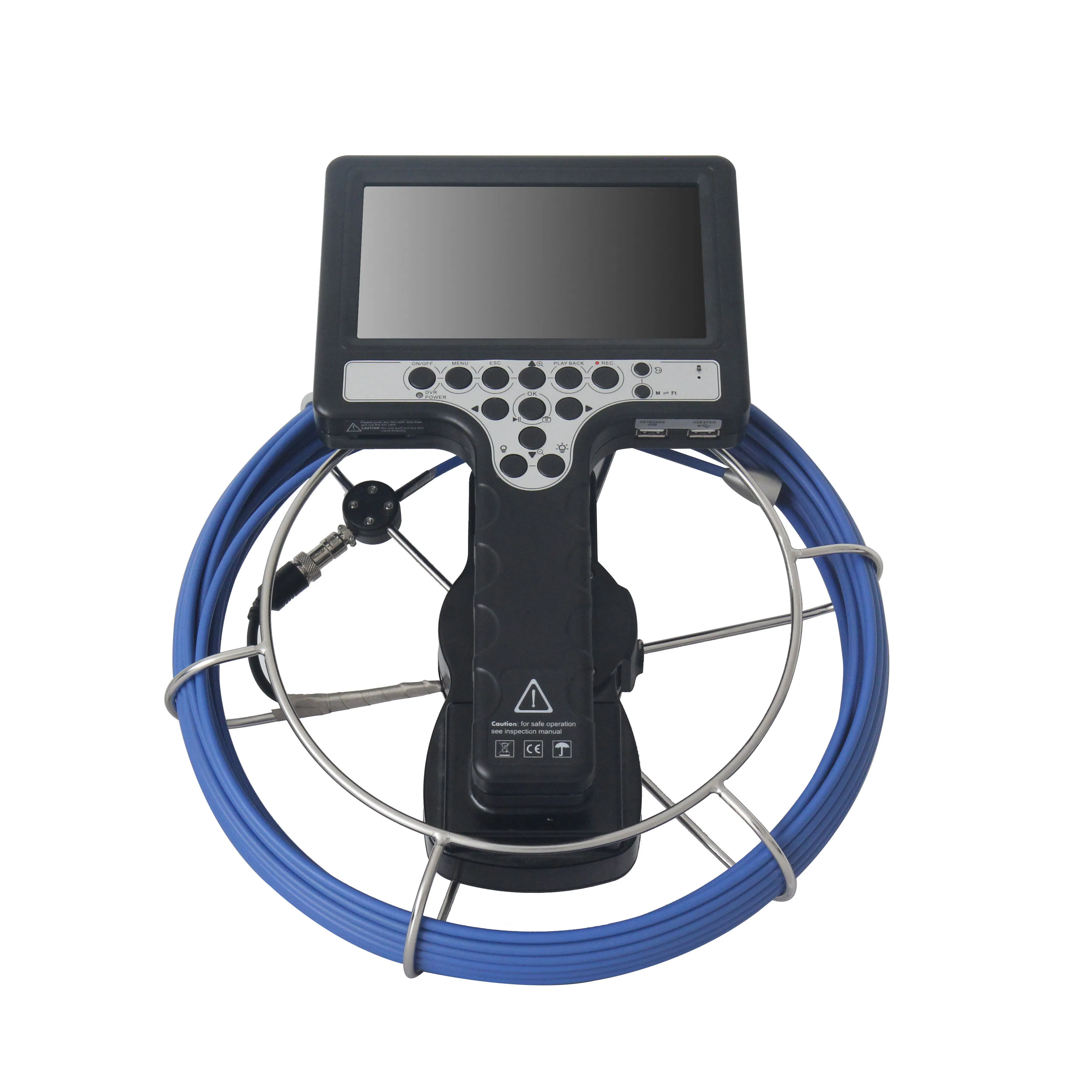 Wopson 23mm Head 7 Inch Monitor Endoscope Drain Sewer Underwater CCTV Camera