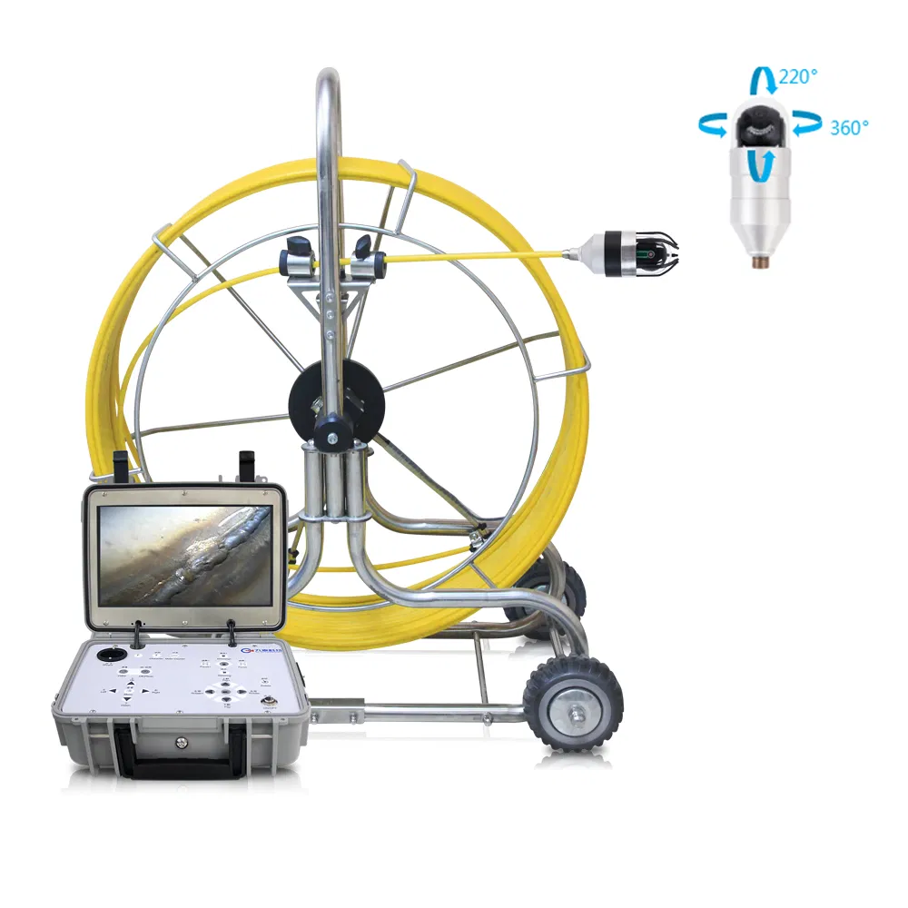 Self-Levelling 512Hz Transmitter Head 50m Cable Sewer Drain Pipe Inspection Snake CCTV Endoscope Camera