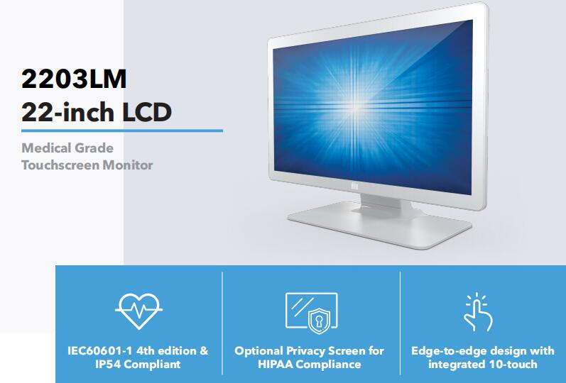 ELO 2203LM 22-inch LCD Medical Grade Touchscreen Monitor