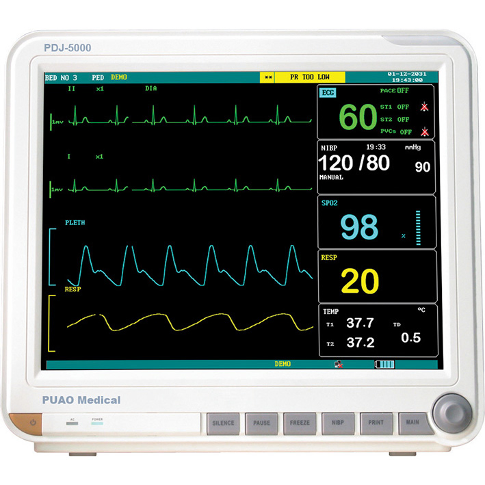 Medical Equipment Manufacturer Wholesale Top Grade Pdj-5000 Portable Multiparameter Patient Monitor