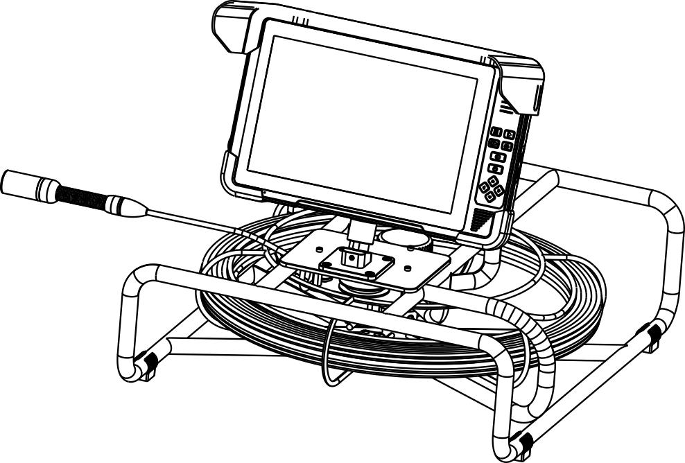 23mm Head 10inch LCD Monitor 30m Cable Endoscope Sewer Drain Pipeline Inspection Camera with 512Hz Locator