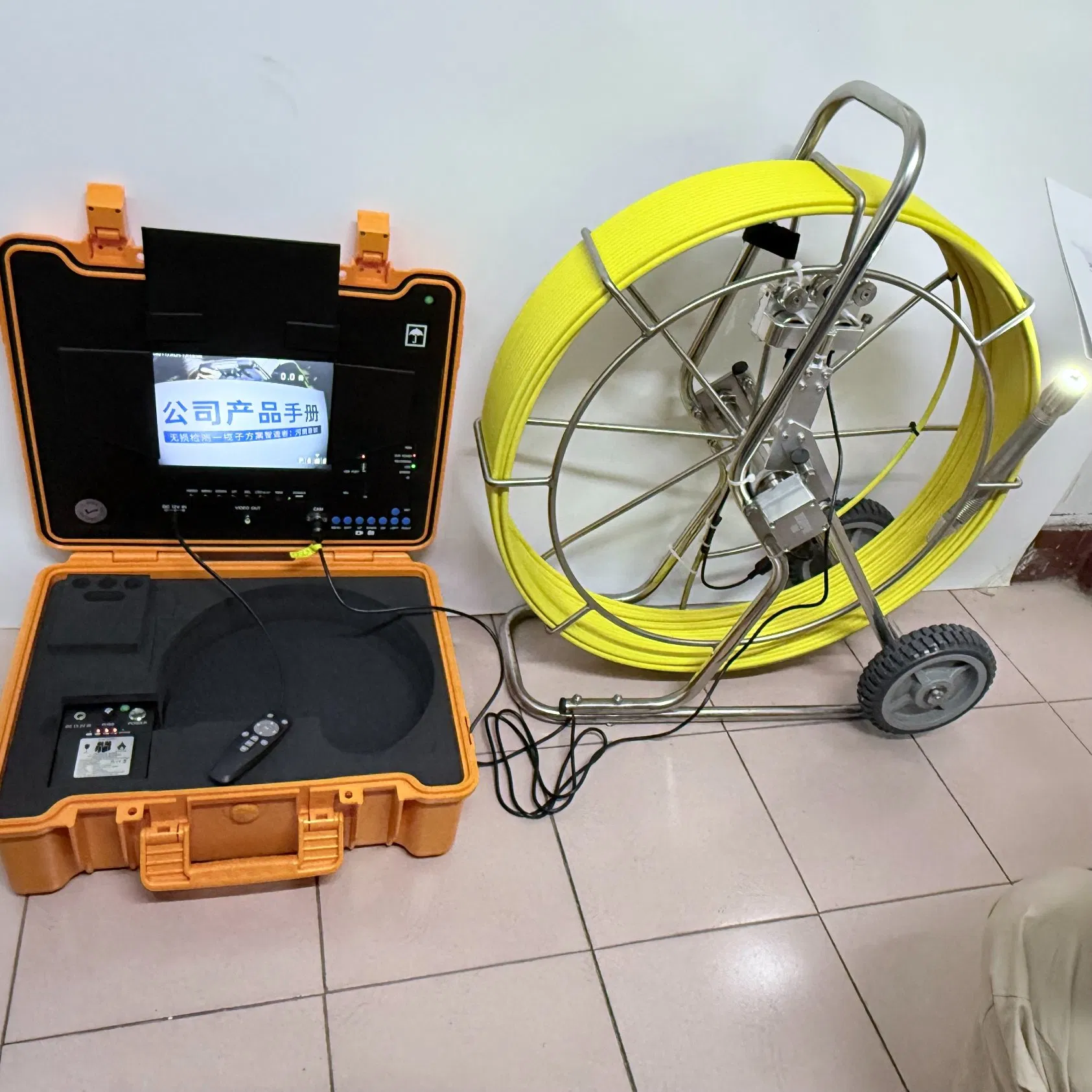 OEM 38mm Mini Head 7'' TFT Monitor 20m/30m/40m/50m Cable CCTV Endoscope Sewer Drain Pipeline Camera for Plumbing Pipe Inspection