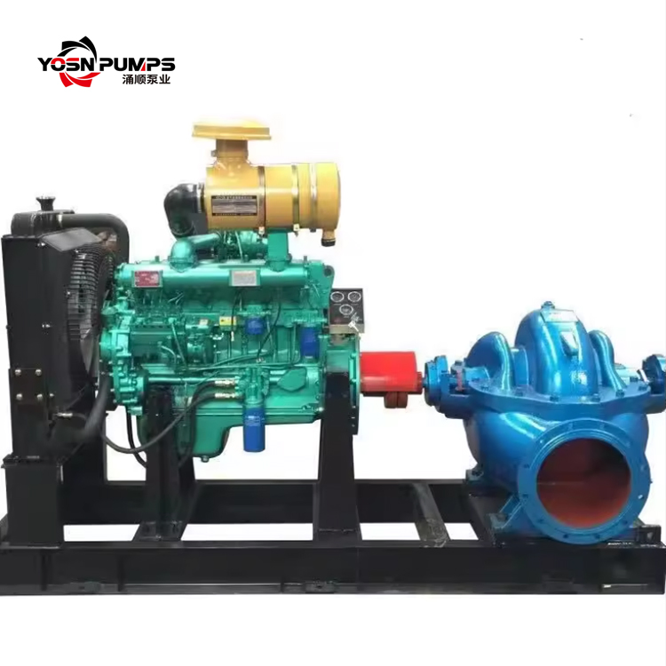 Factory Price Agricultural Irrigation Diesel Engine High Volume Split Case Casing Volute Double Suction Centrifugal Water Pump