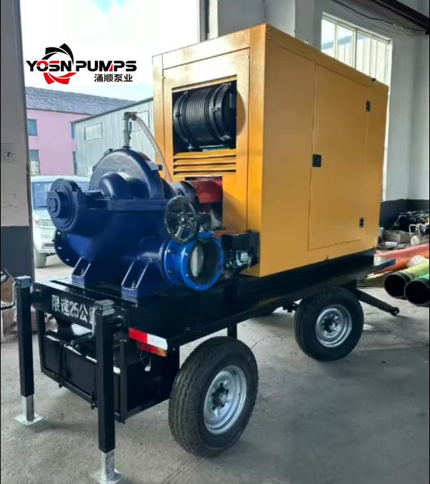 Factory Price Agricultural Irrigation Diesel Engine High Volume Split Case Casing Volute Double Suction Centrifugal Water Pump