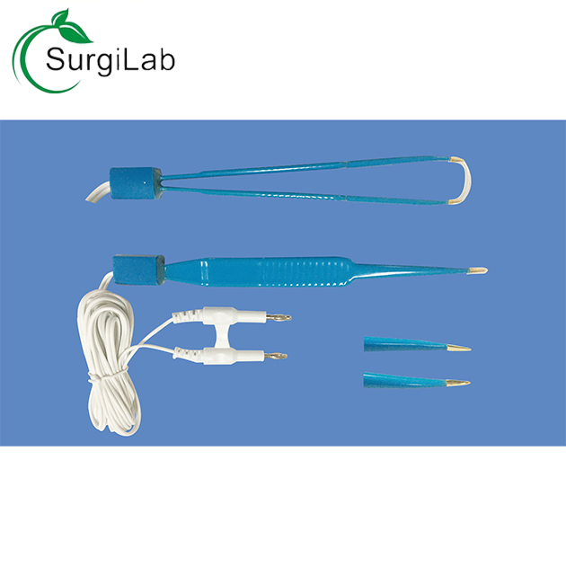 Single Side Drip Bipolar Forceps for Neurosurgery Electrosurgical Instruments