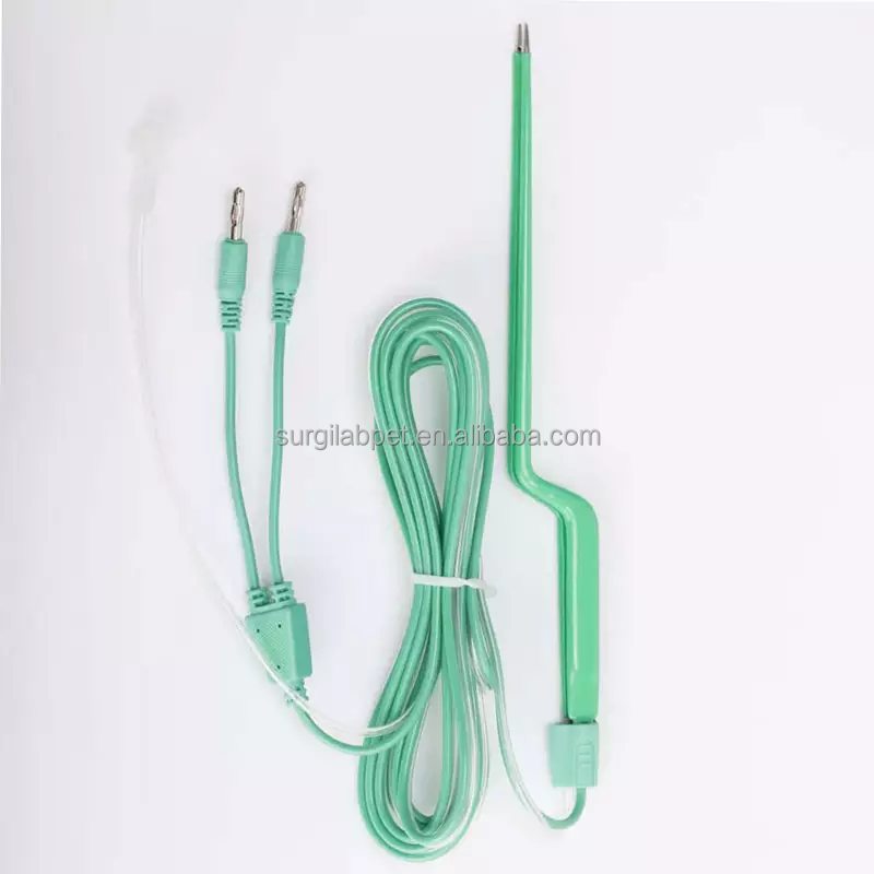 High Quality Disposable Esu Surgical Tweezers Irrigation/Dripping Electrosurgical Coagulation Bipolar Forceps Assembled with Cab