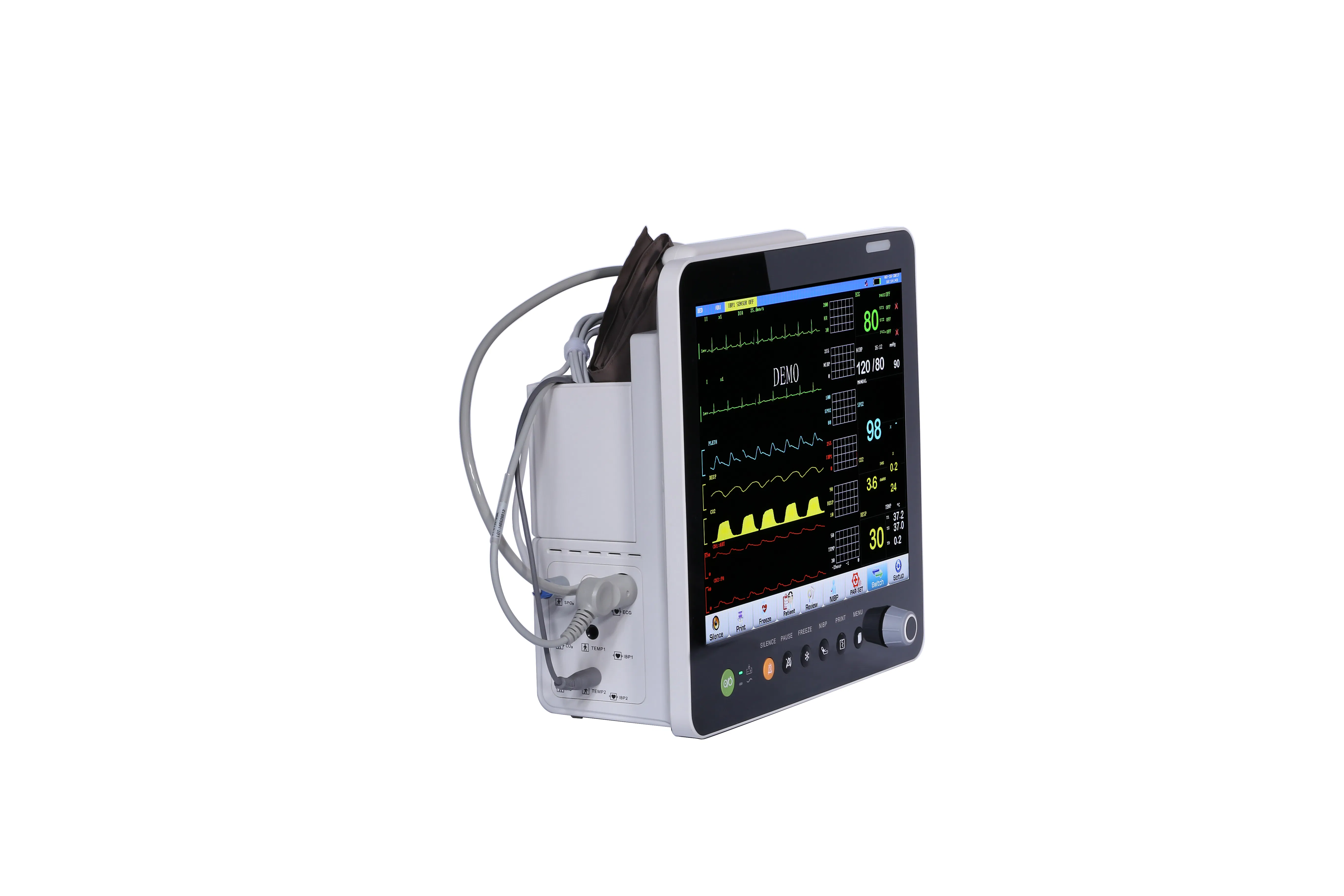 One Stop Supplier Human Animal Use Factory Supply Emergency Ambulance ICU Use Medical Grade 15inch Remote Patient Monitor