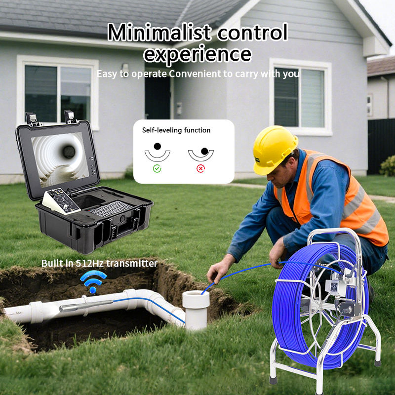 28mm Head 60m Cable Endoscope Sewer Drain Pipeline Inspection Camera for Pipe Inspection