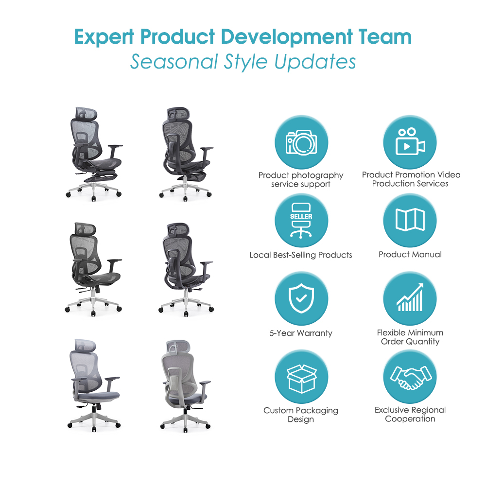 Wholesale Price Office Furniture Full Mesh Ergonomic Chair Desk Chair With Full Backrest Height Adjustable 3D Armrest