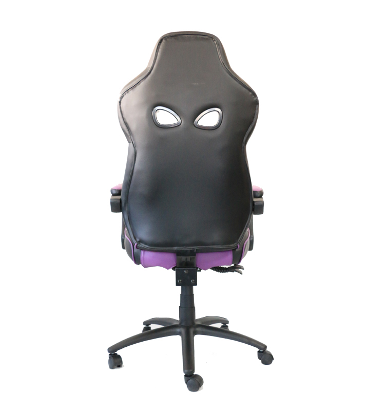 High-Back Racing Style Gaming Chair with Convertible Swivel Footrest Synthetic Leather Metal/Iron Material for Computer Sitting
