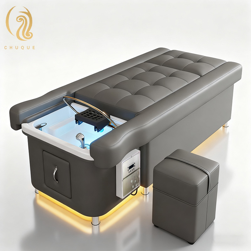 Custom Salon Head Spa Bed Backrest Electric Lift Massage Pedicure Chair Shampoo Bed