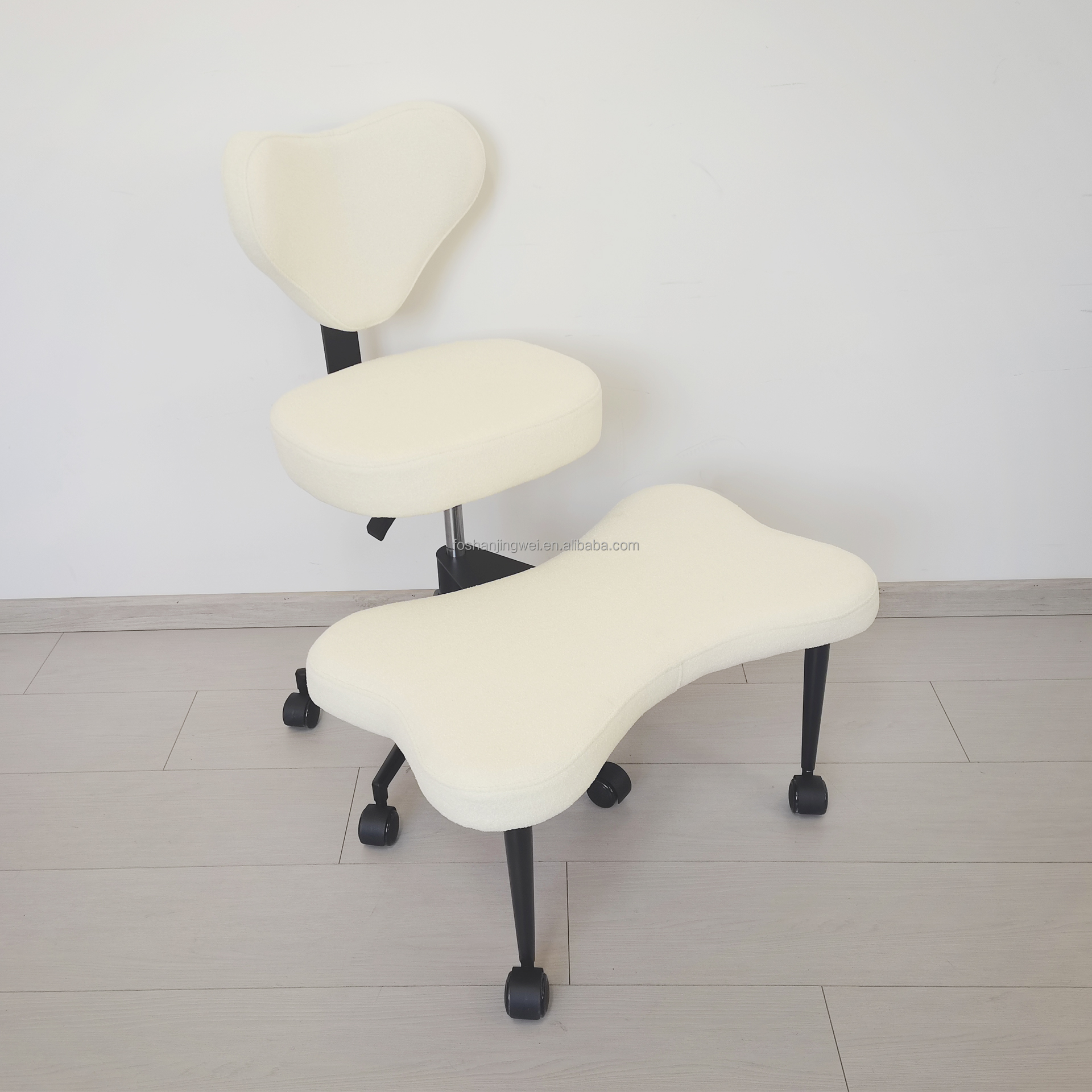 Modern Cross-Legged Style Home Office Lift Chair with Movable Backrest for Meditation &amp; Leisure Lazy Leisure Stool