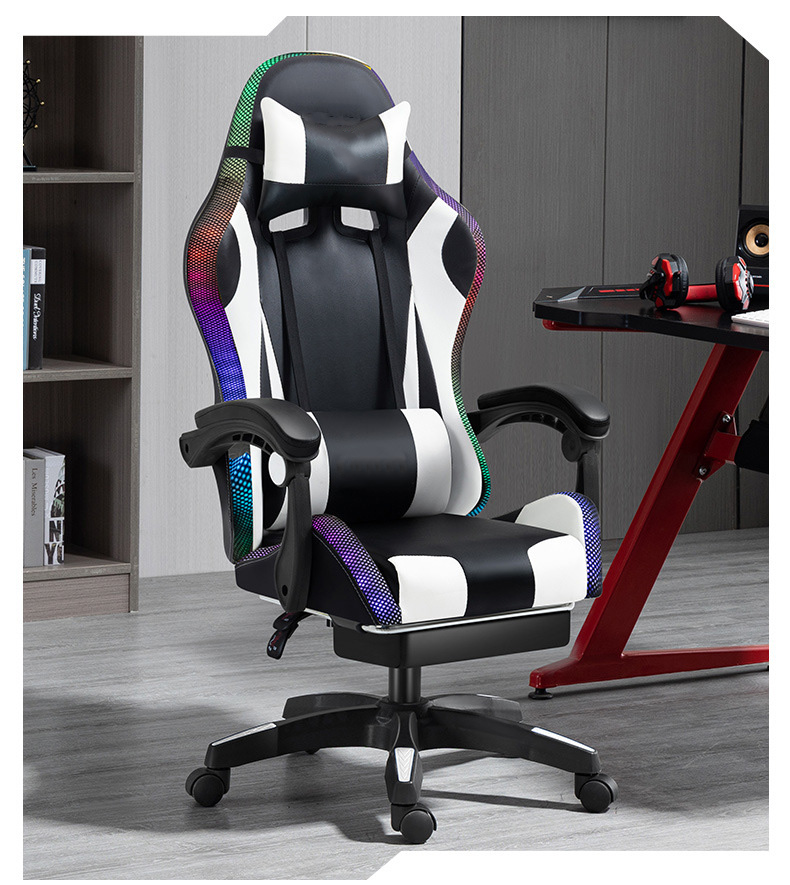 Hot Selling Modern Fast Delivery Ergonomic Video Gaming Chair with Removable Head and Lumbar Pillow