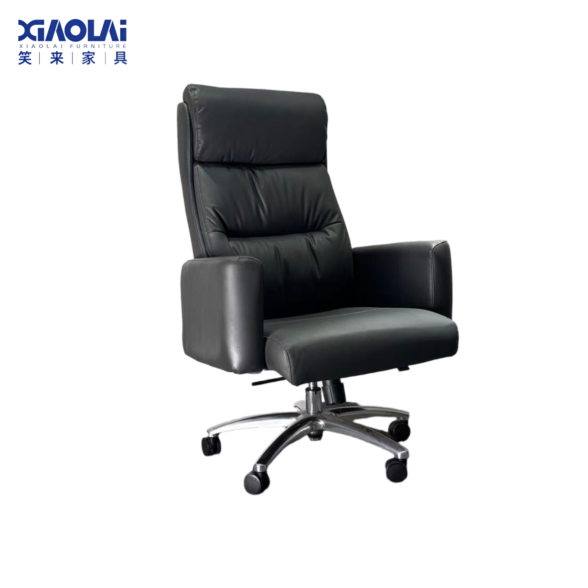 Premium Leather Executive Office Chair Ergonomic Swivel Design for Home Office Use Heavy Duty Construction for Comfortable