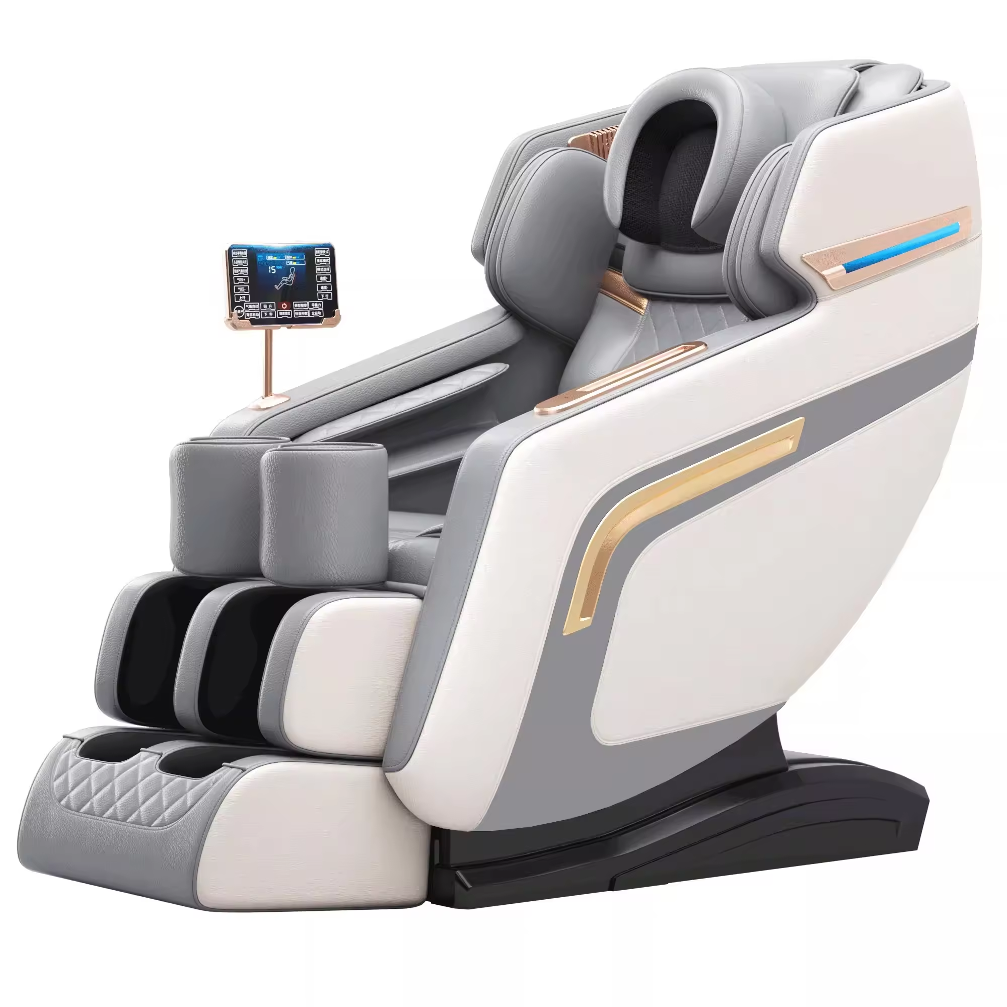 AI Smart 8D Full Body Massage Chair with Bluetooth Music &amp; Hot Compress Zero Gravity Massage Chair with Timing Control