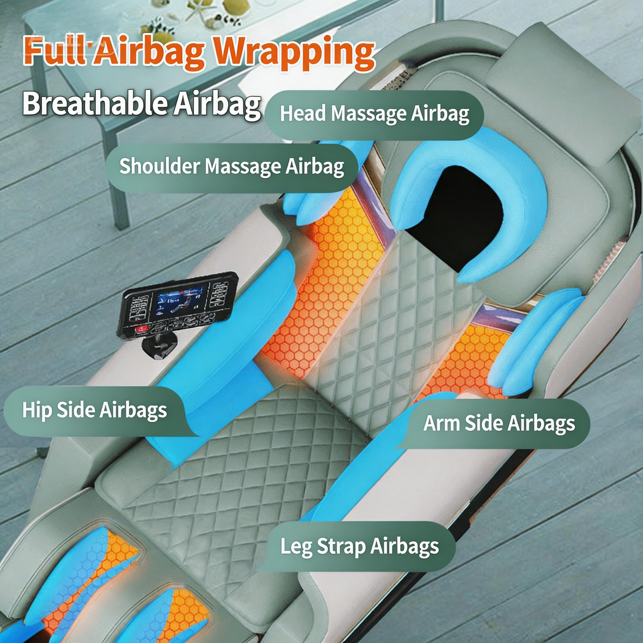2026 Zero Gravity Shiatsu Massage Chair With Full Body Spa Heating Air Pressure Plug-In &amp; USB Musical Massage Chair