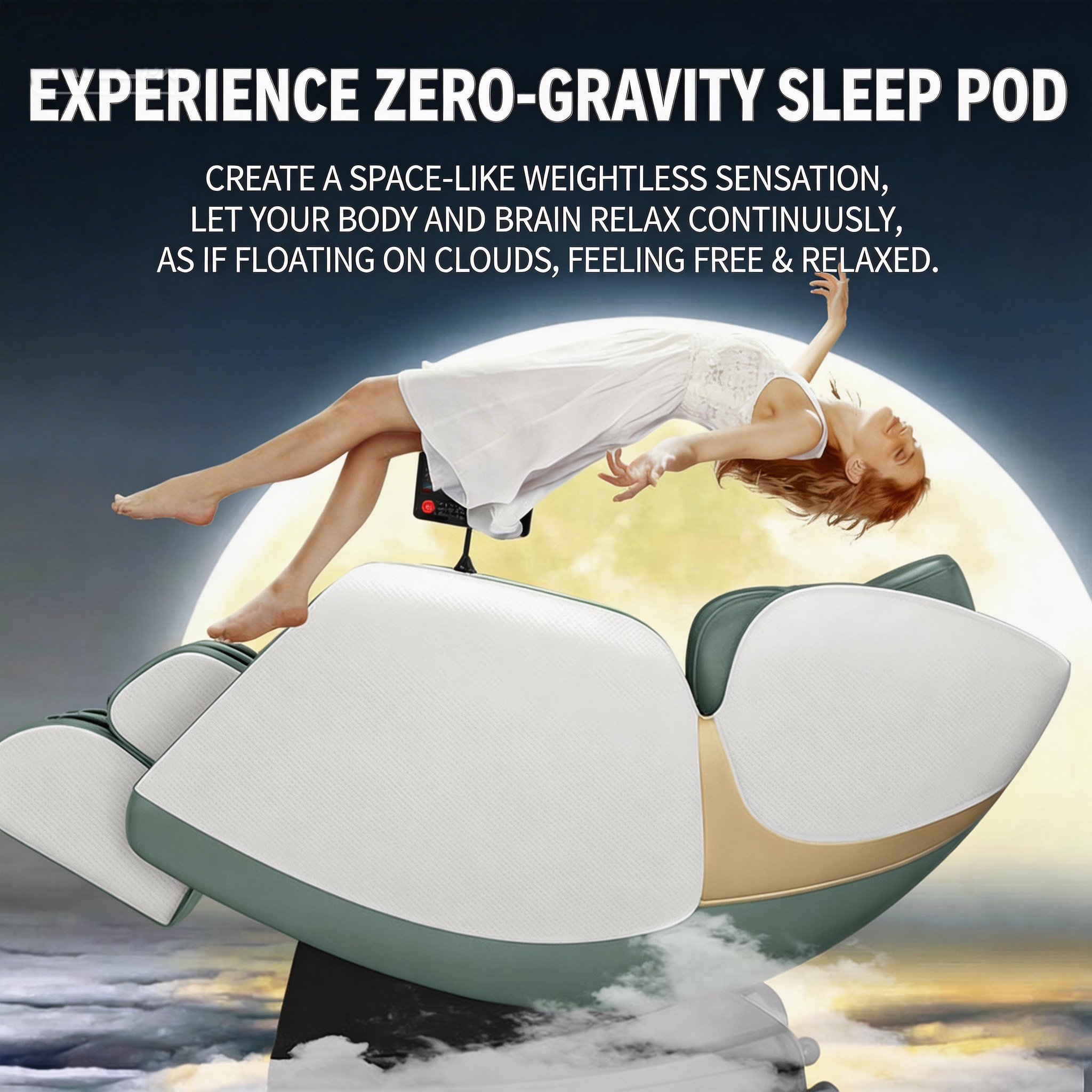 2026 Zero Gravity Shiatsu Massage Chair With Full Body Spa Heating Air Pressure Plug-In &amp; USB Musical Massage Chair