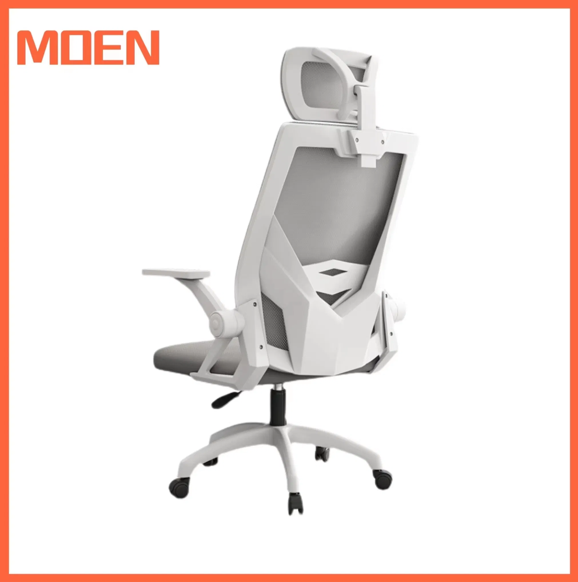 Fashion Frame Flip up Armrest Chair Computer Desk Swivel Office Mesh Chair