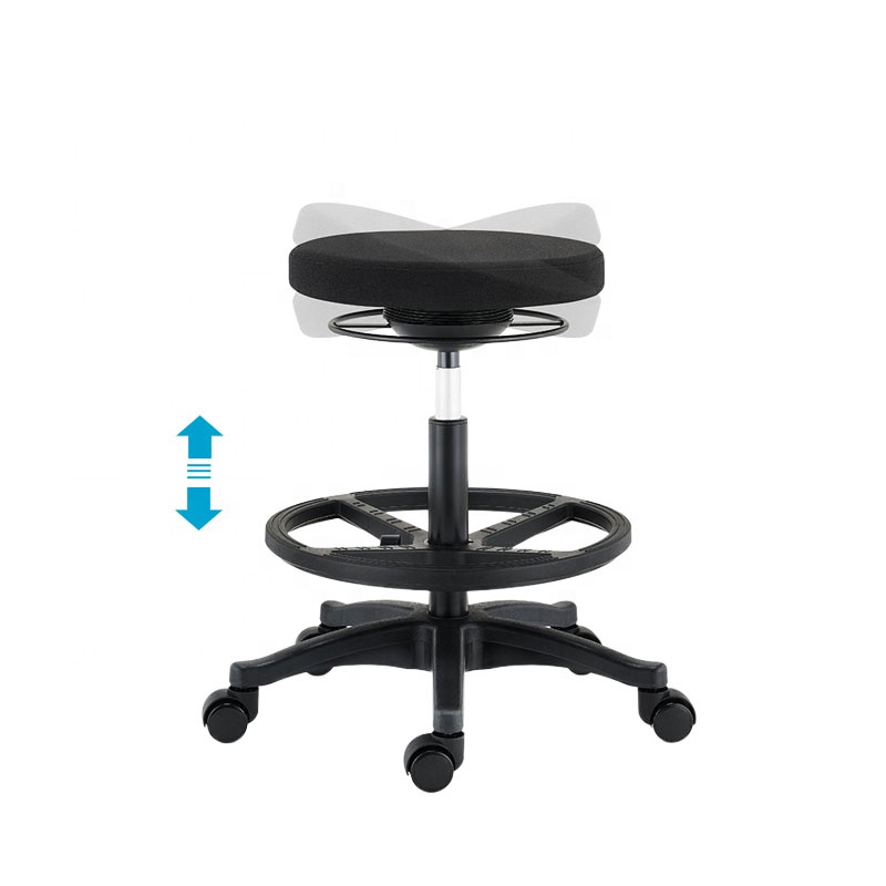 Ergonomic Modern Metal Design Drafting Stool Wheels Height Adjustable Wobble Stool for Home Office Living Room for Home School