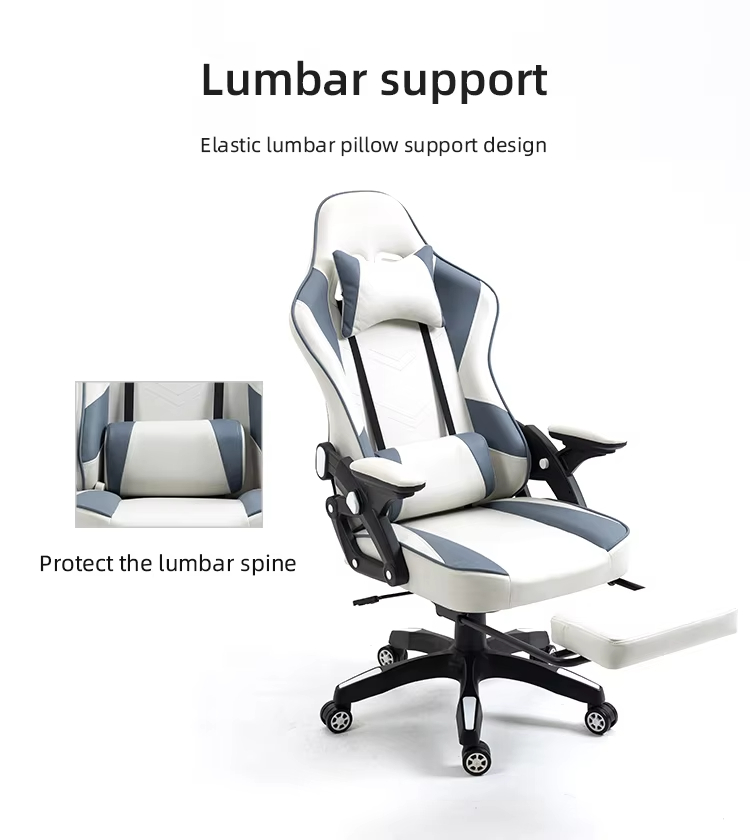High Quality Luxury Adjustable Headrest Silla Gamer White Rgb Gaming Chair