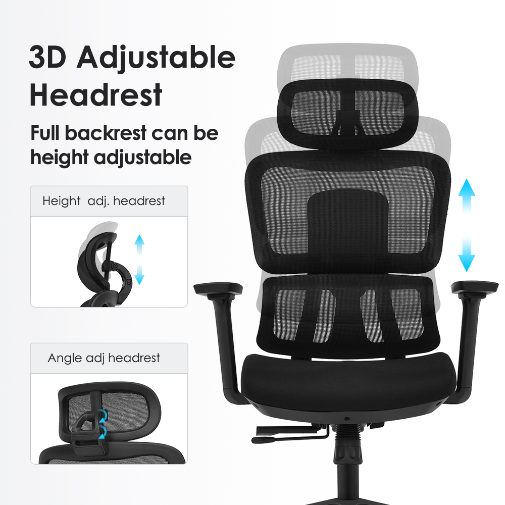 Noel Ergonomic Chair High Back Swivel Mesh Sillas De Oficina Swivel Office Chair With Lumbar Support