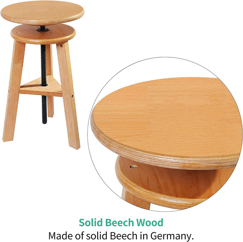 Bview Art Adjustable Height Wooden Artist Drafting Studio Stool for Artist Office Home Painting