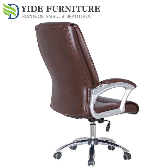 Classical Luxury Genuine PU Leather Secretary Executive Office Chair with Caster