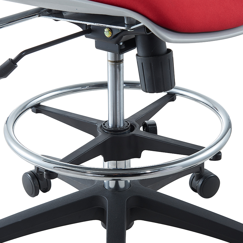 Modern Drafting Stool Tall Office Chair Ergonomic Swivel Desk Chair with Foot Ring and Wheels for Standing Desk