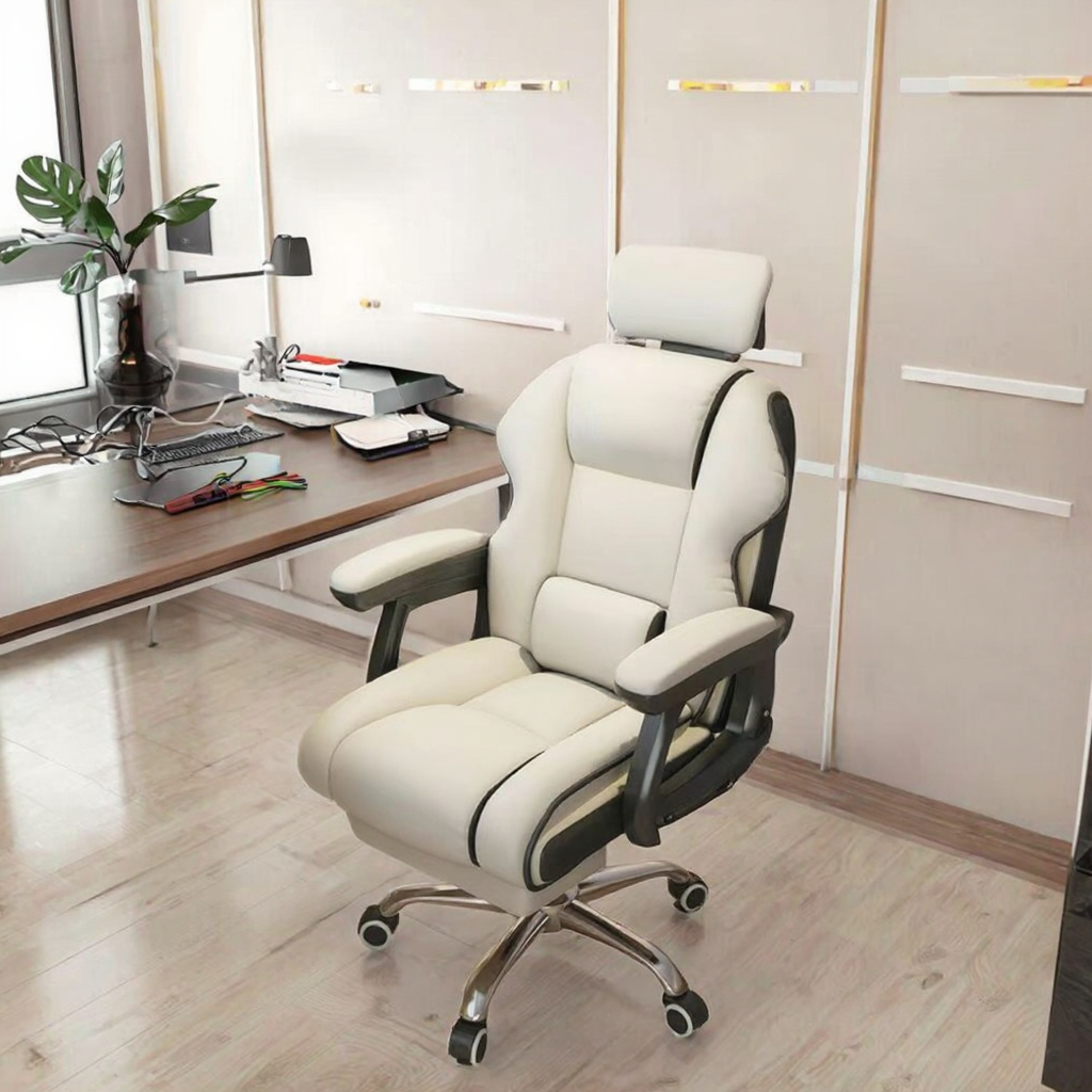 Wholesale Modern Ergonomic E-Sports Chair PU Leather Computer Gaming Seat with Hidden Pedal for Home Office Use Hot Selling