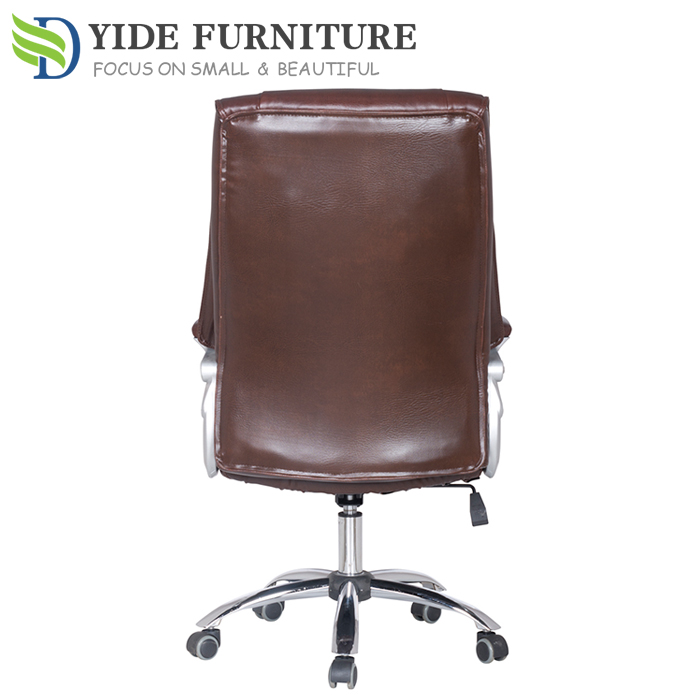 Classical Luxury Genuine PU Leather Secretary Executive Office Chair with Caster